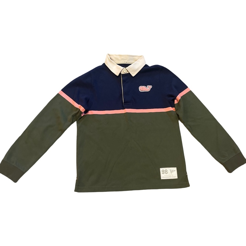 Vineyard Vines Colorblock Long Sleeve Polo
